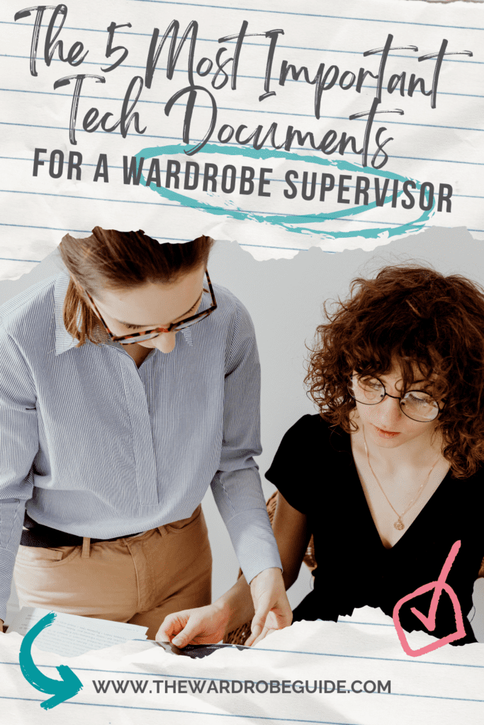 The 5 Most Important tech Documents for a Wardrobe Supervisor