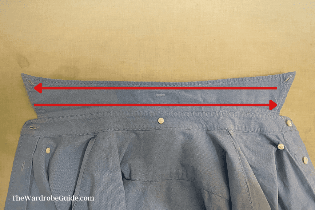 A Shirt Collar on an ironing board