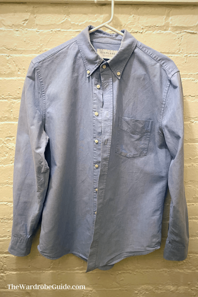 a shirt after being ironed 