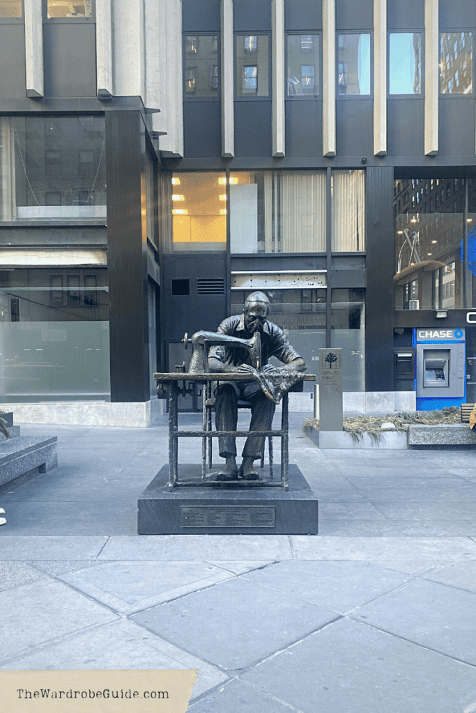The Garment District worker statue, NYC