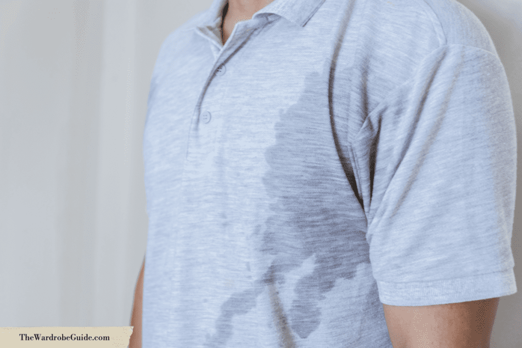water stains on shirt from spray not drying