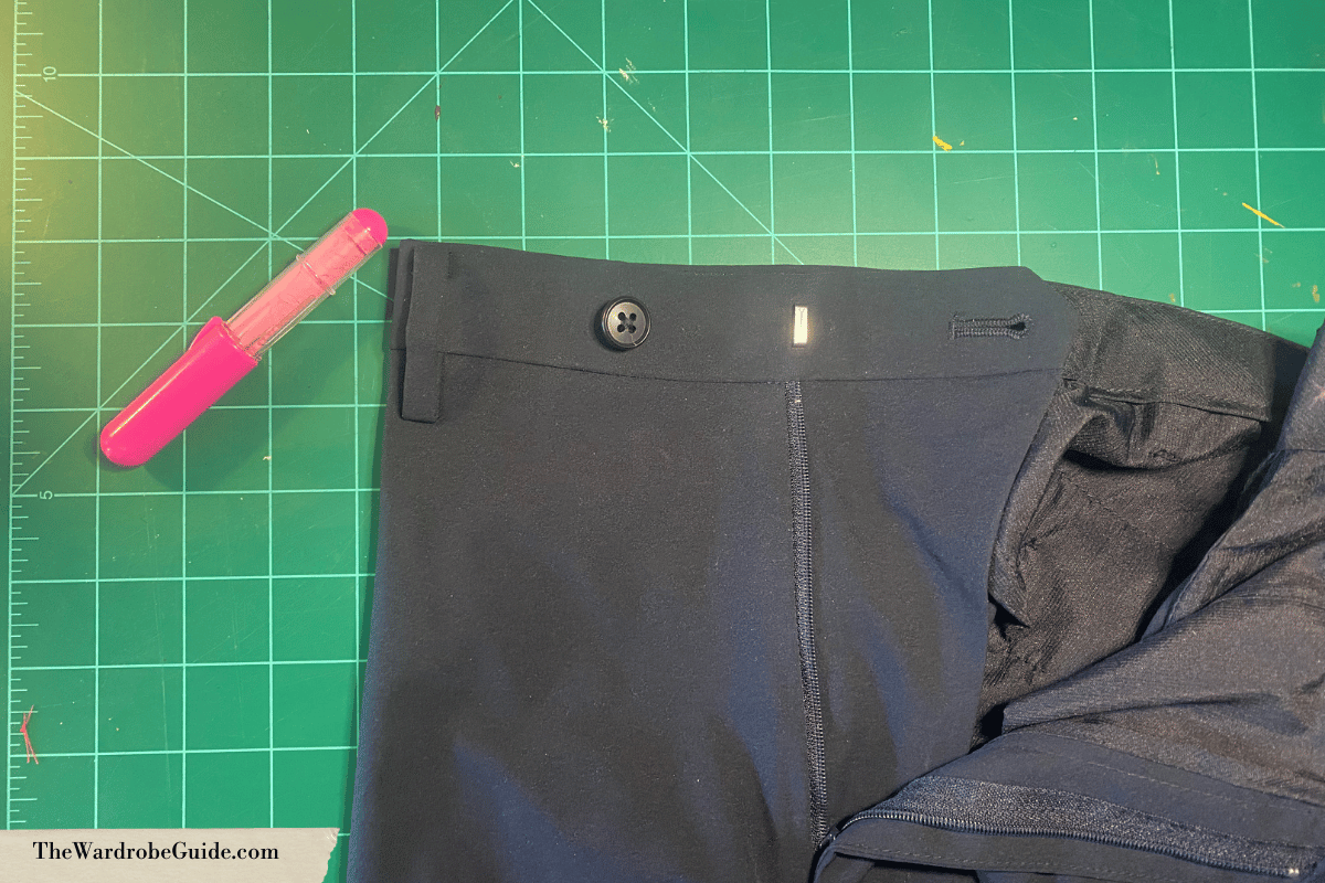 Adding suspender buttons to pants - The Wardrobe Guide