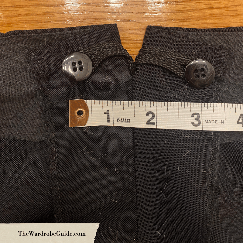 suspender button placement on notched pants