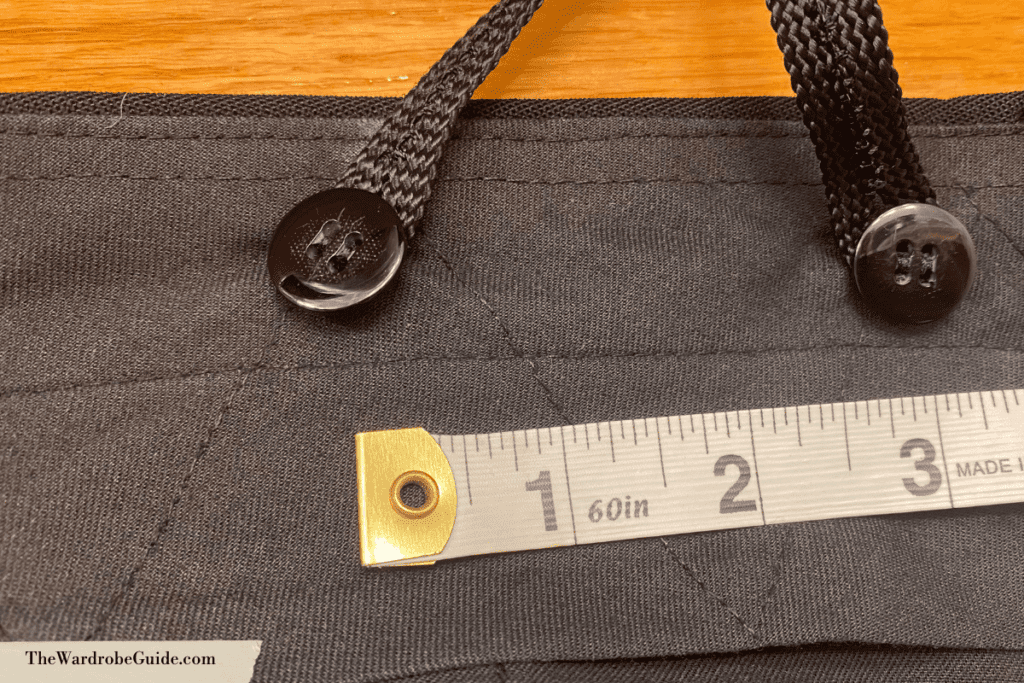 Suspender button measurement