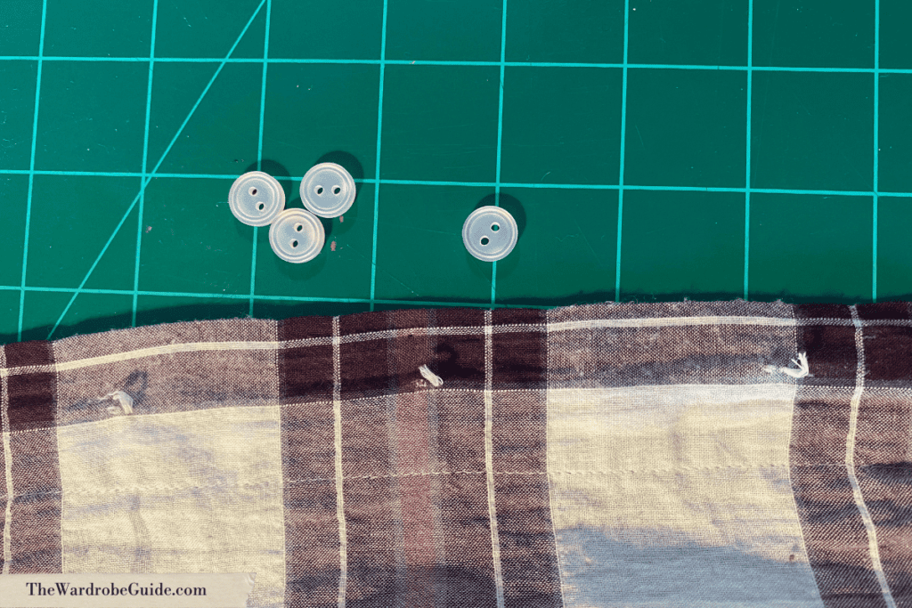 Removing buttons to quick rig a dress shirt